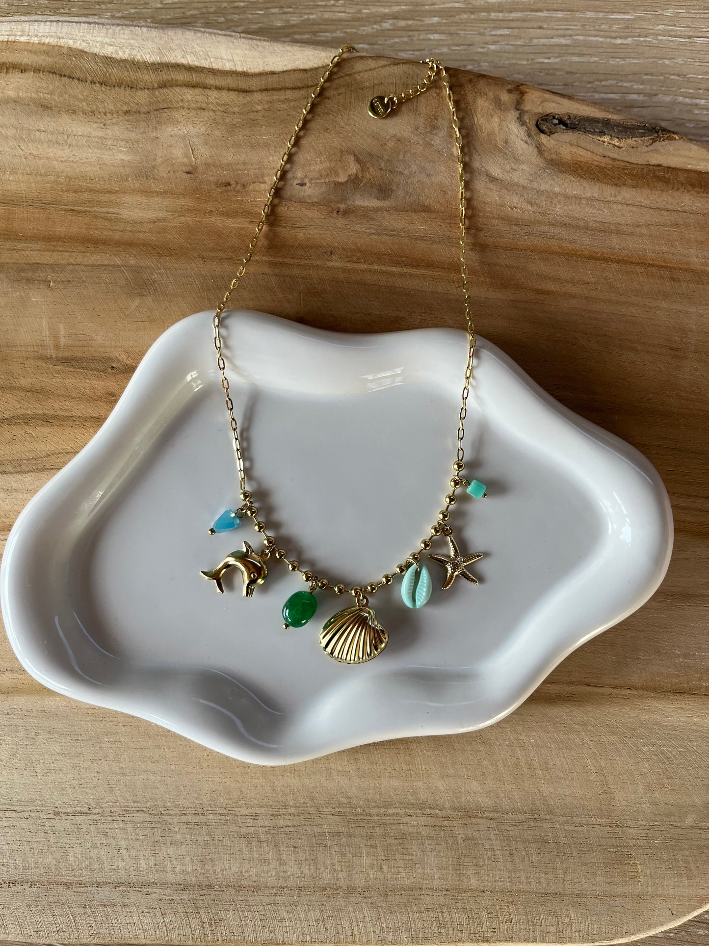Collier ATHENA doré acier inoxydable