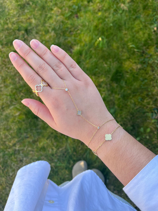 Chaîne de main Anissa acier inoxydable doré