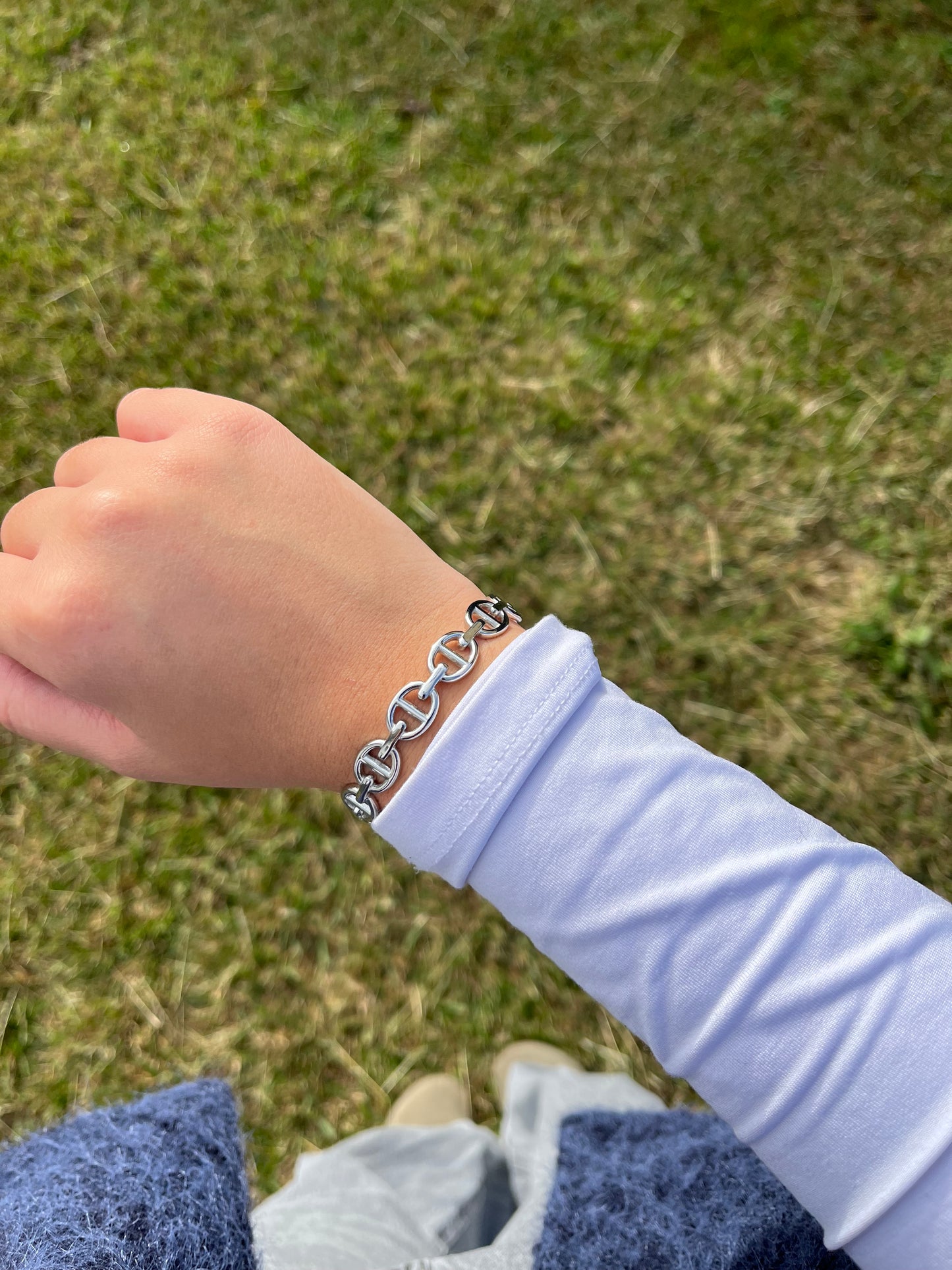 Jonc Elsa ( petit modèle ) acier inoxydable argenté