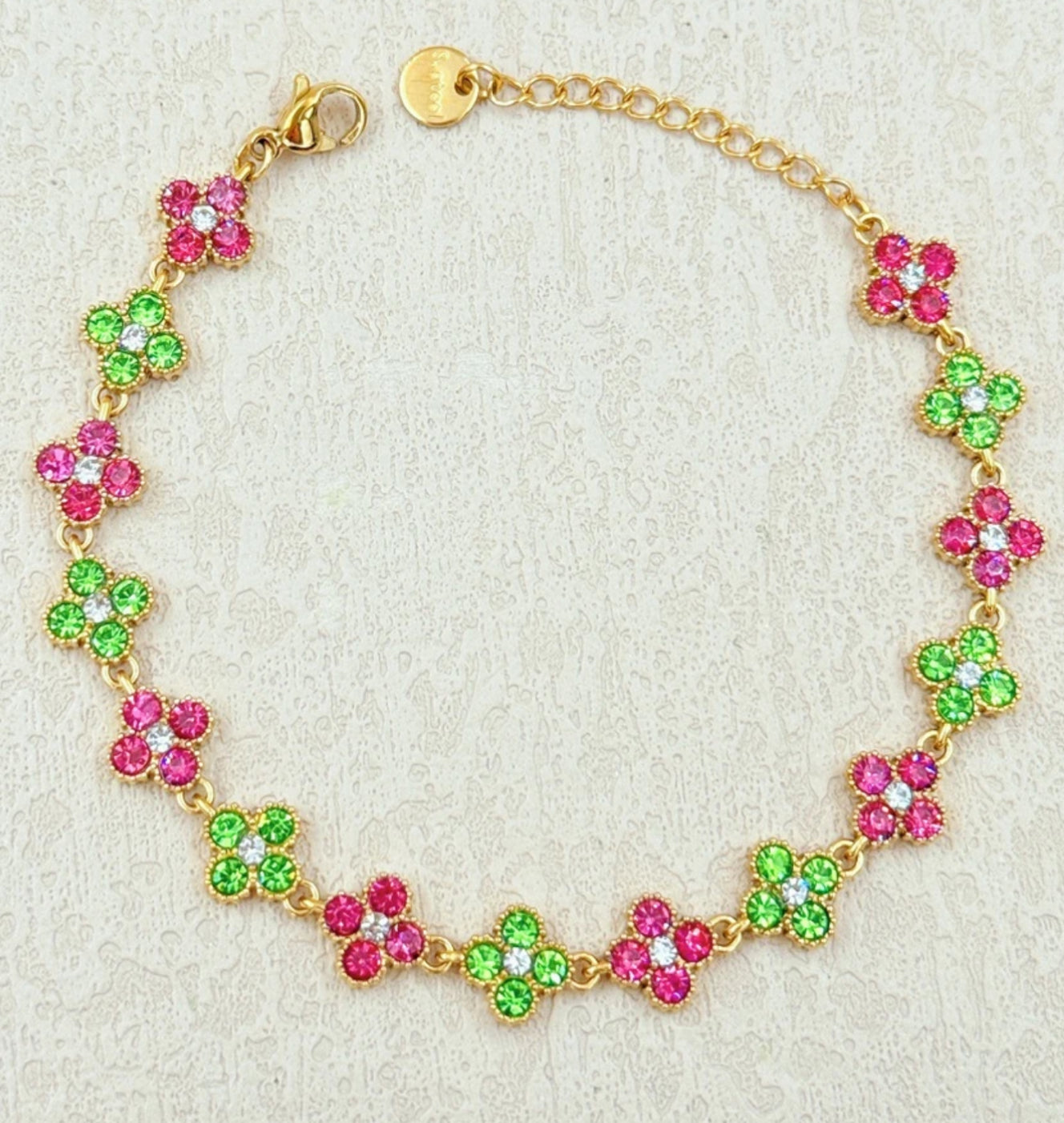 bracelet ROSE ET VERT FLUO IRRÉSISTIBLE