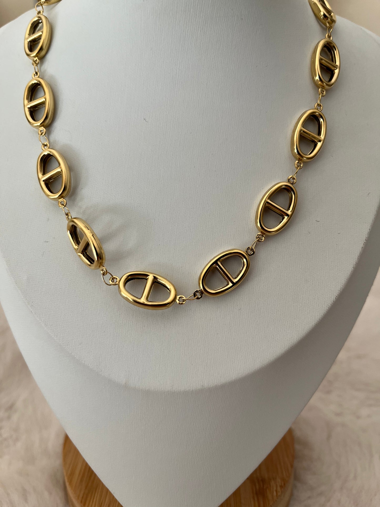 Collier HANEIA acier inoxydable argenté ou doré