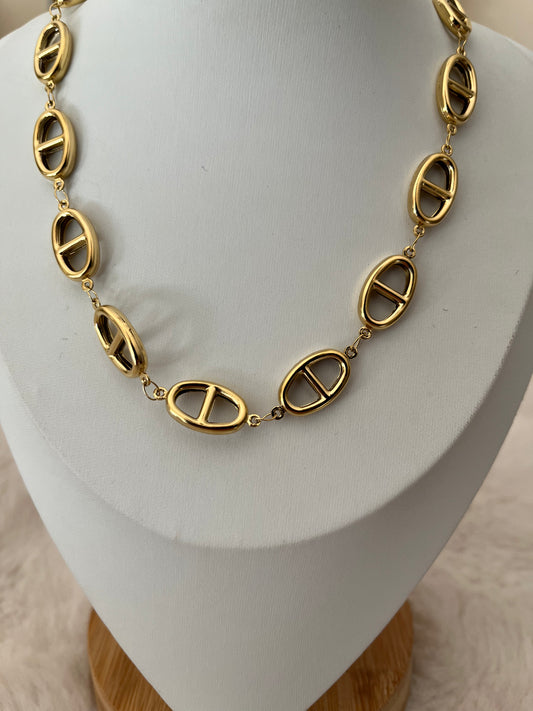 Collier HANEIA acier inoxydable argenté ou doré