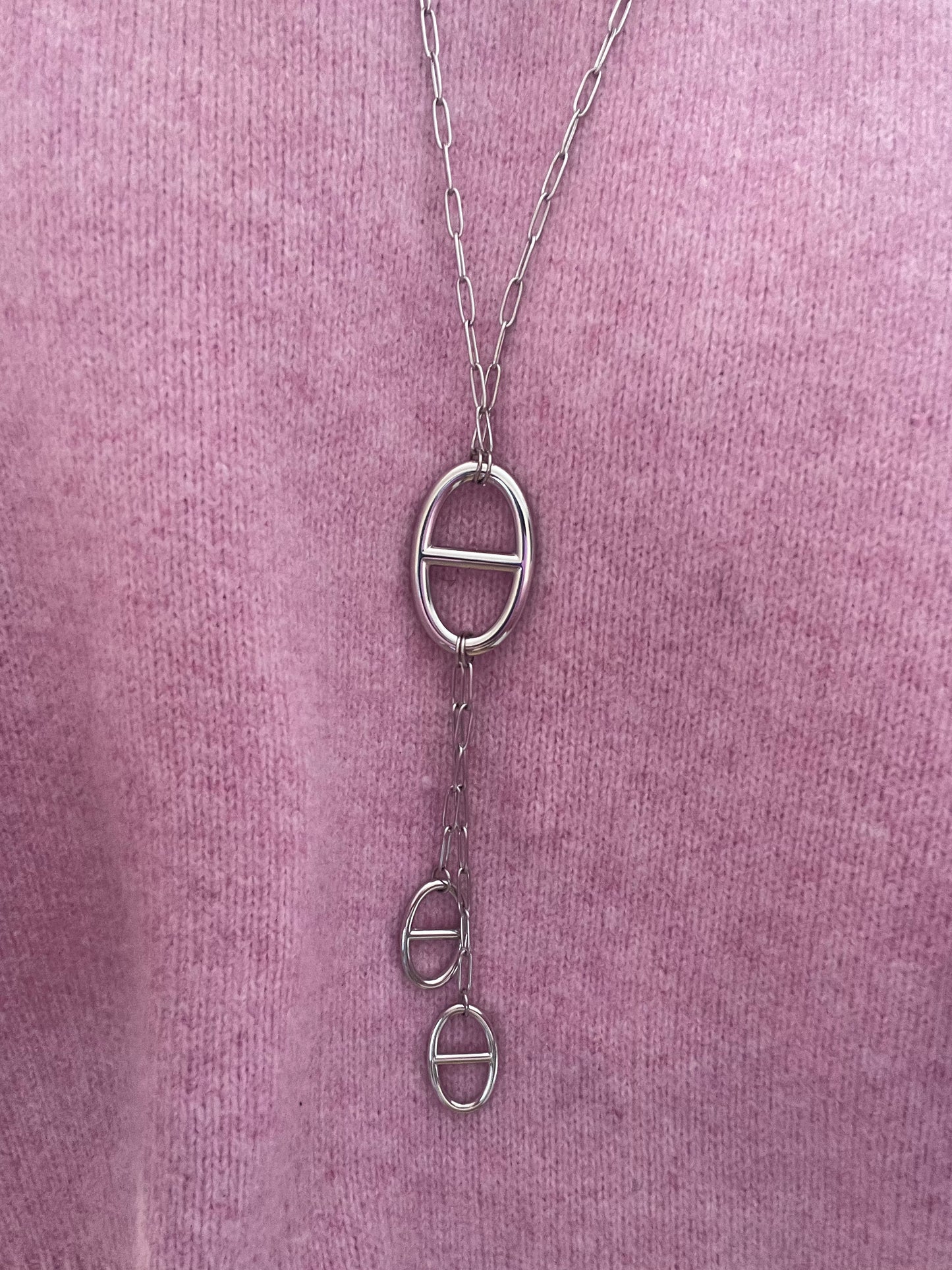 Coffret de Noël SAUTOIR HOANA acier inoxydable argenté ou doré