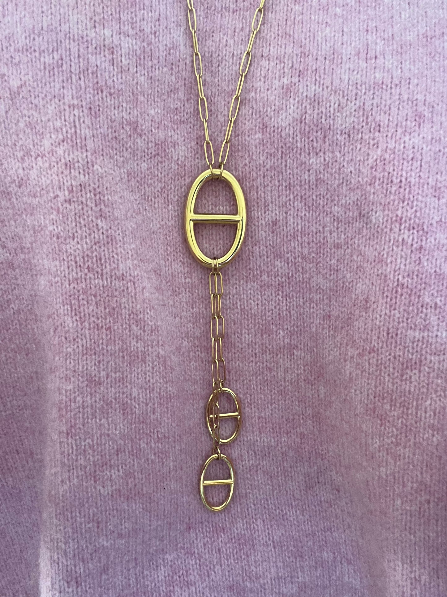 Coffret de Noël SAUTOIR HOANA acier inoxydable argenté ou doré