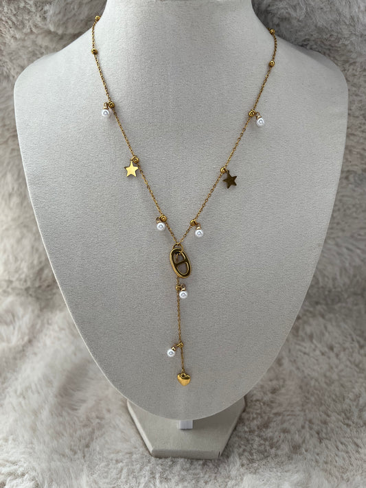 Collier ENOLA acier inoxydable doré