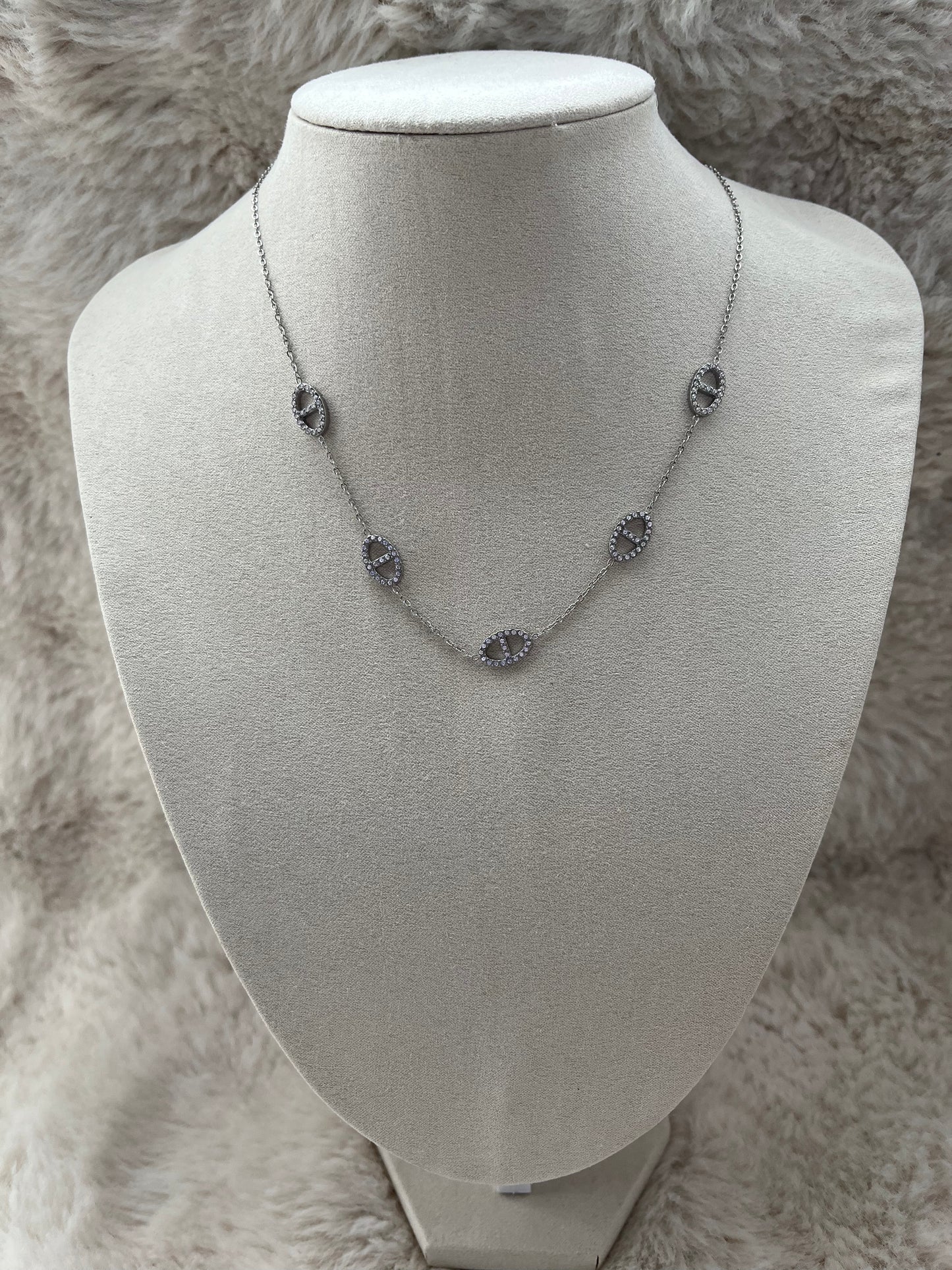Collier Aria acier inoxydable argenté et doré