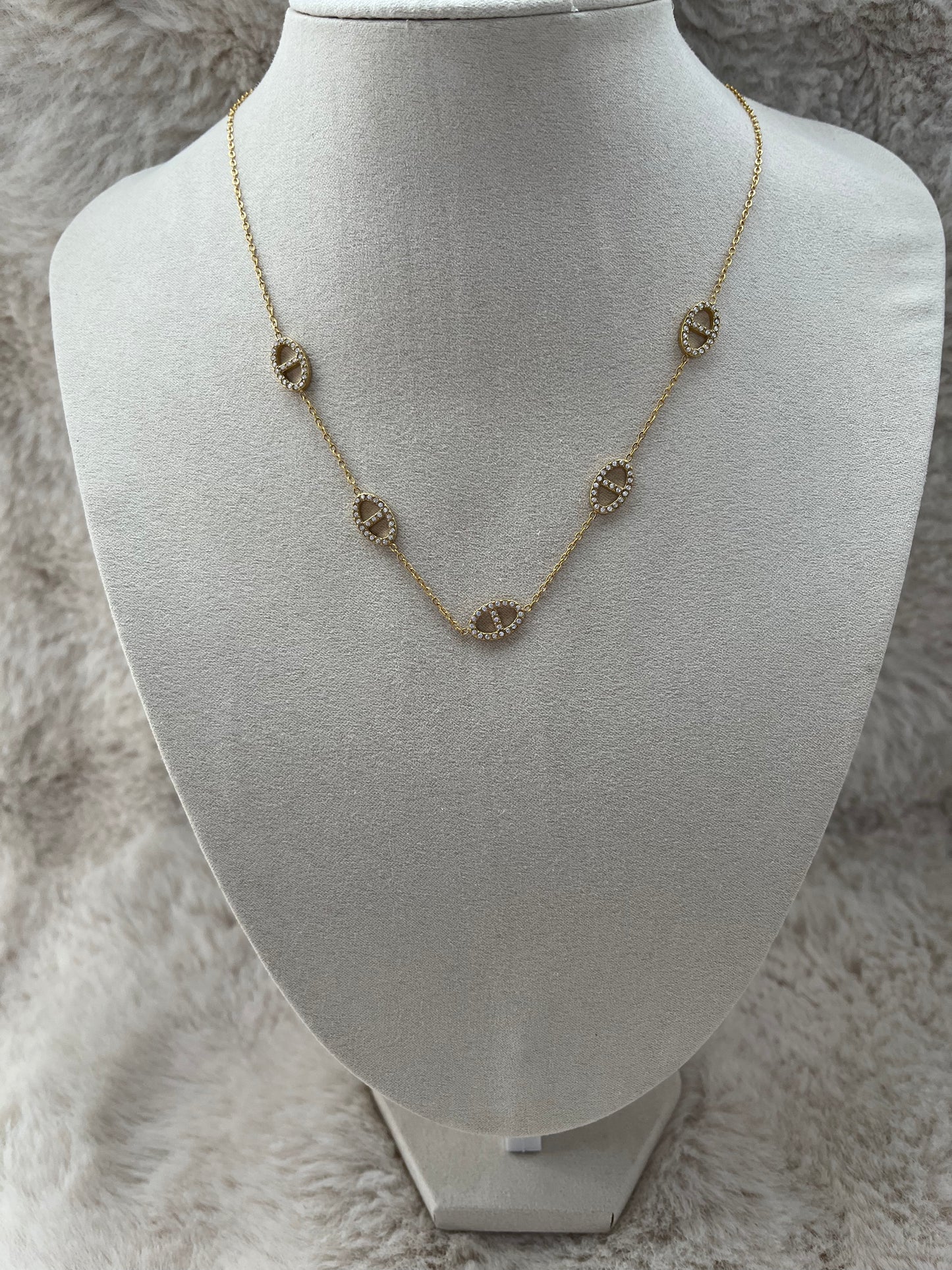 Collier Aria acier inoxydable argenté et doré