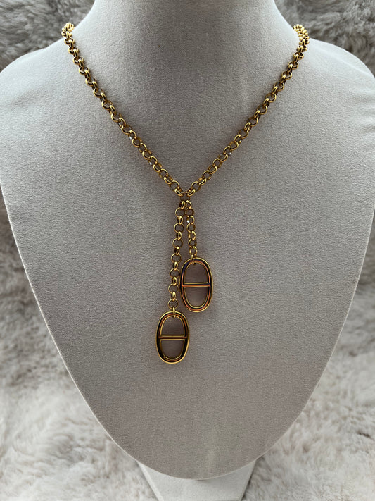 Collier Tara acier inoxydable argenté ou doré