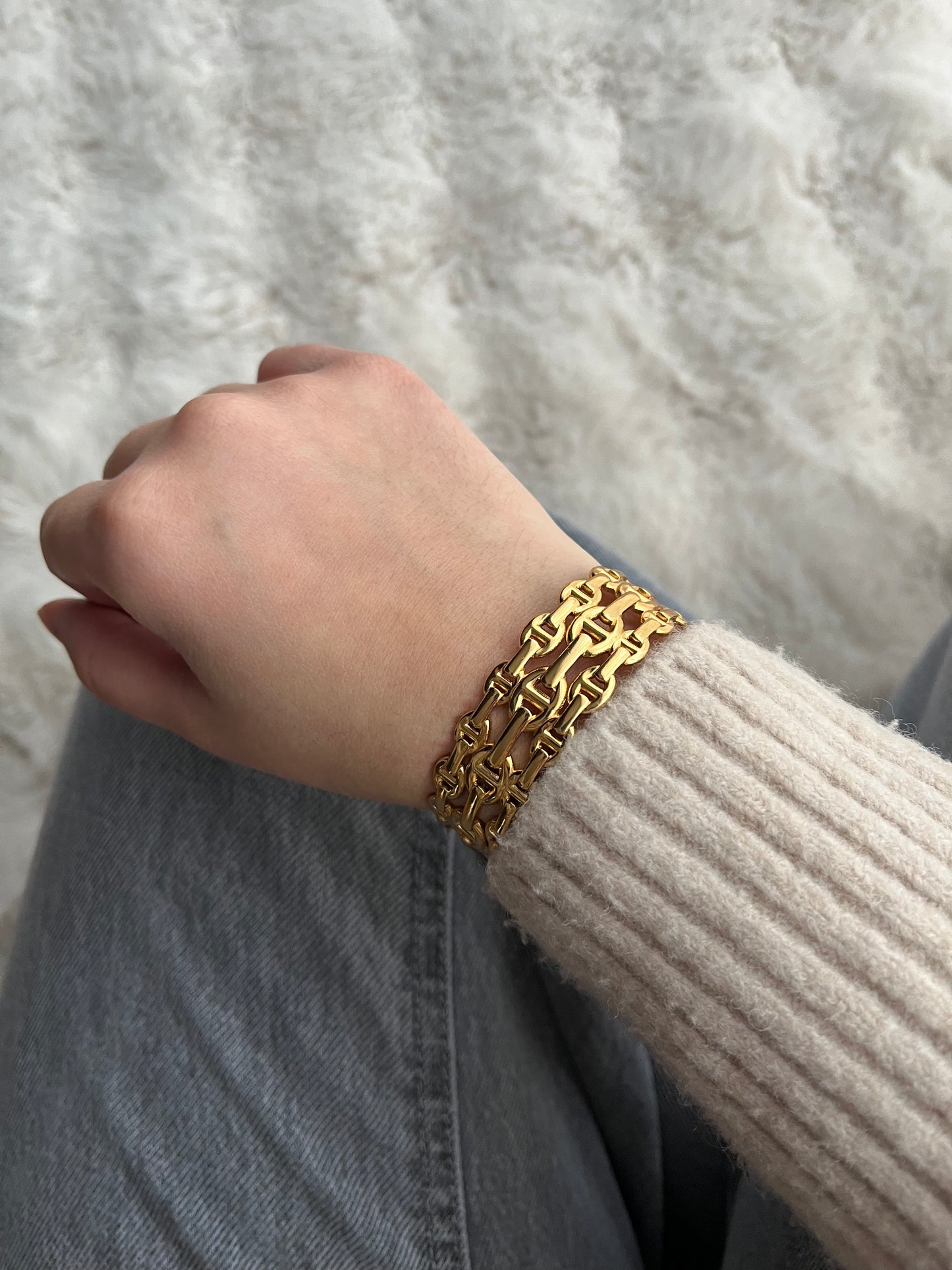 Jonc NINA acier inoxydable argenté ou doré