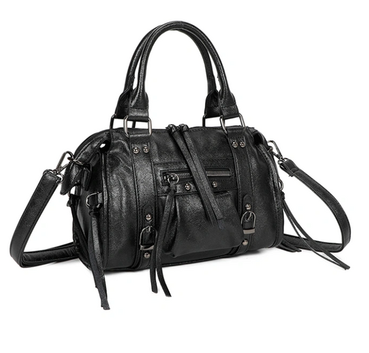 PRECOMMANDE Sac à main métallisé CASSANDRA Noir