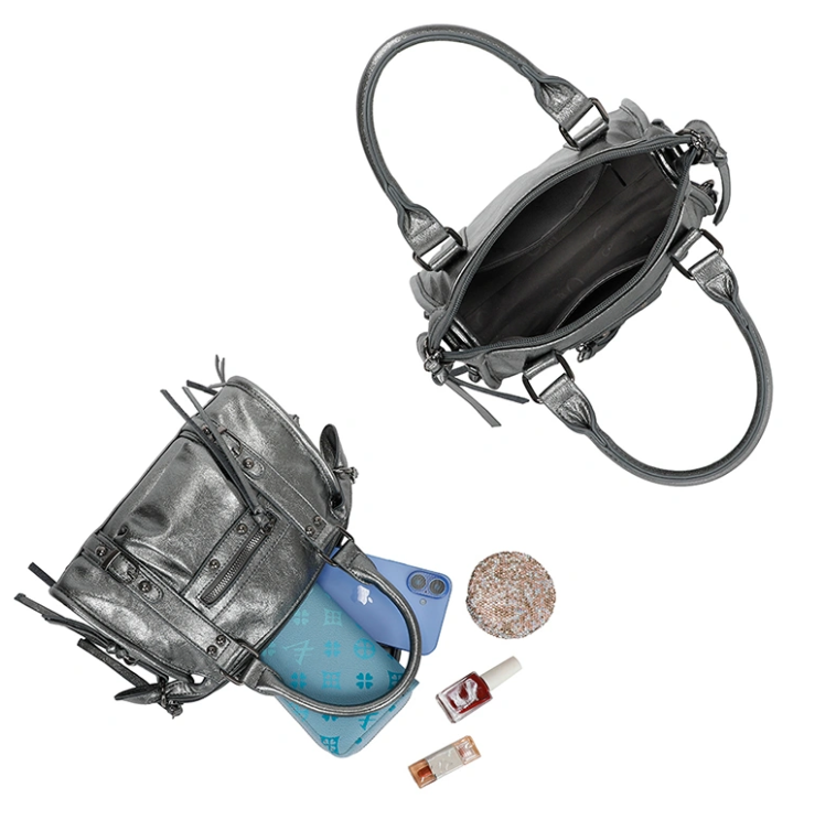 PRECOMMANDE Sac à main métallisé ACIER