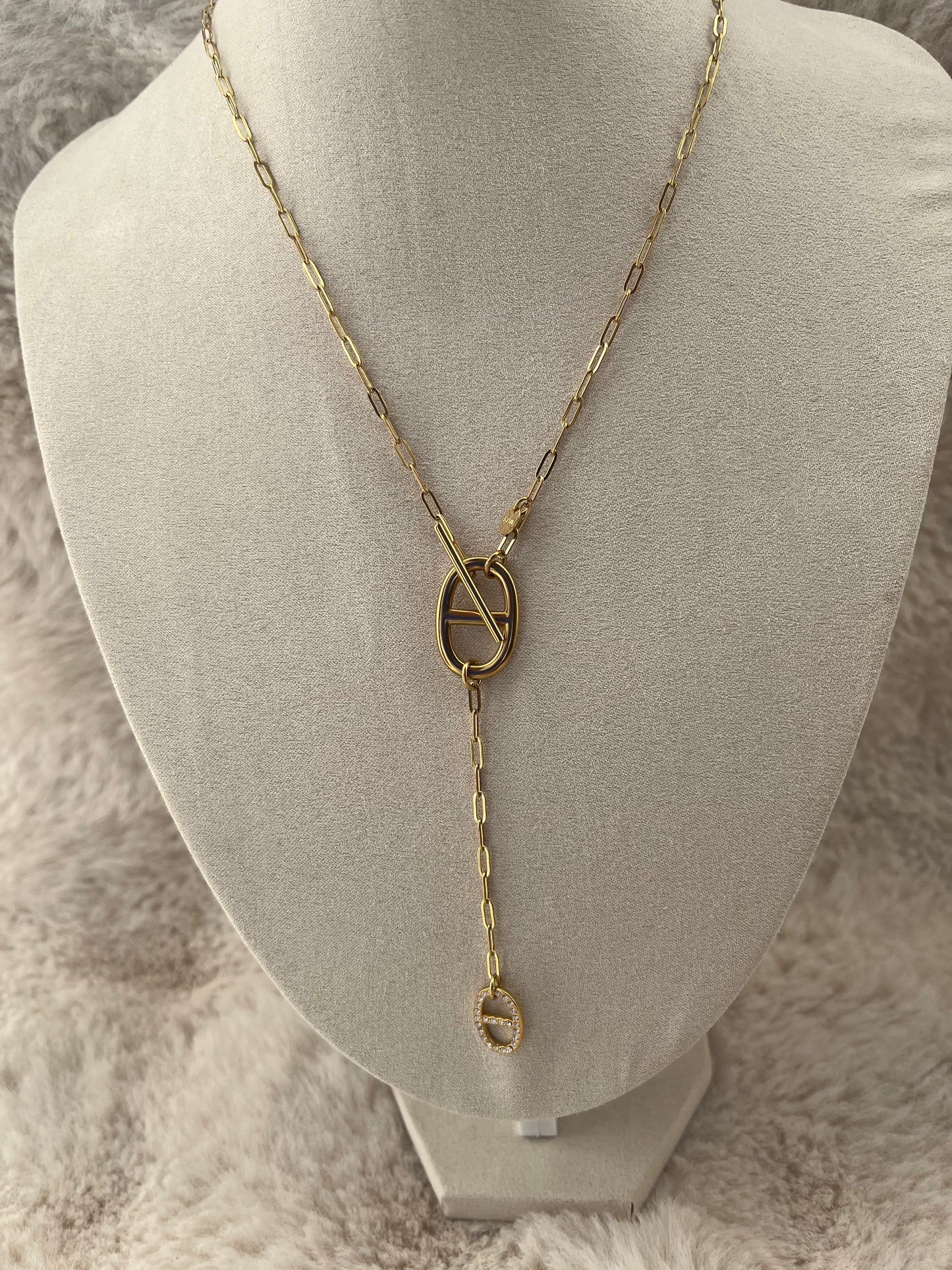 Collier Ilyana doré ou argenté acier inoxydable