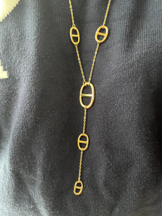 Sautoir MOEANA acier inoxydable argenté ou doré