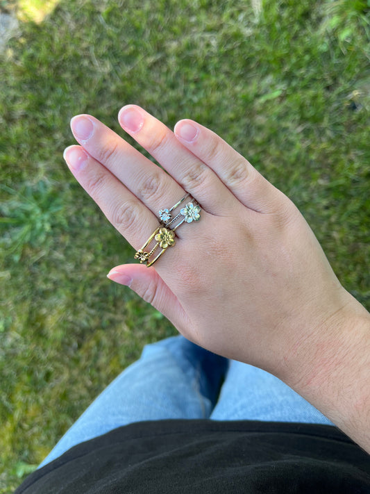 Bague CAMILLE acier inoxydable argenté ou doré