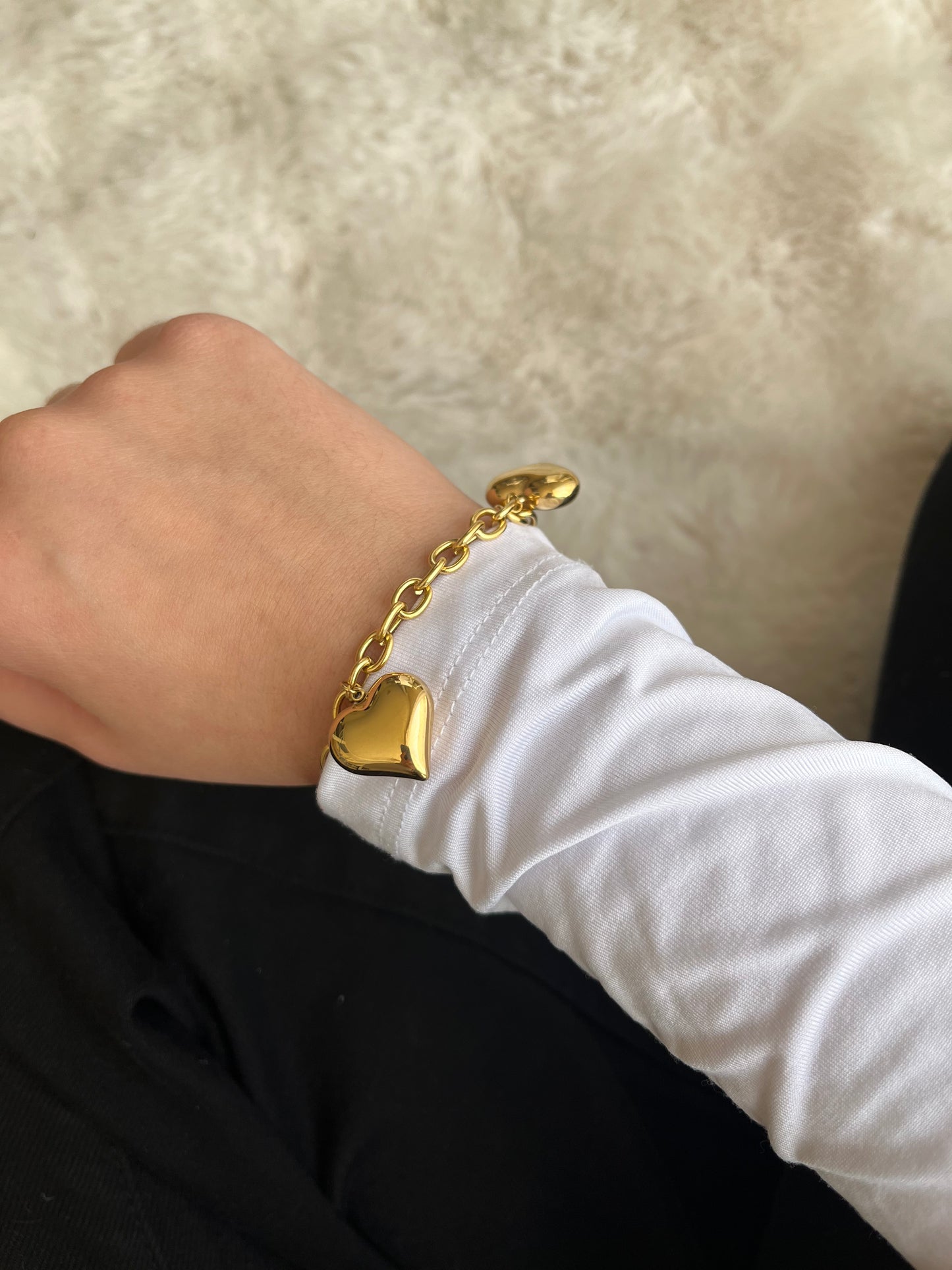 Bracelet Charms Amore ❤️ acier inoxydable argenté ou doré