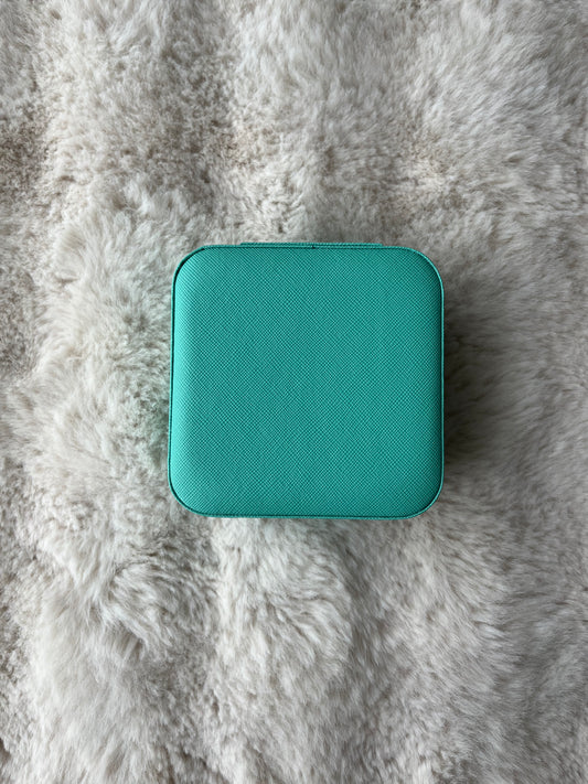 Boîte à bijoux bleu turquoise