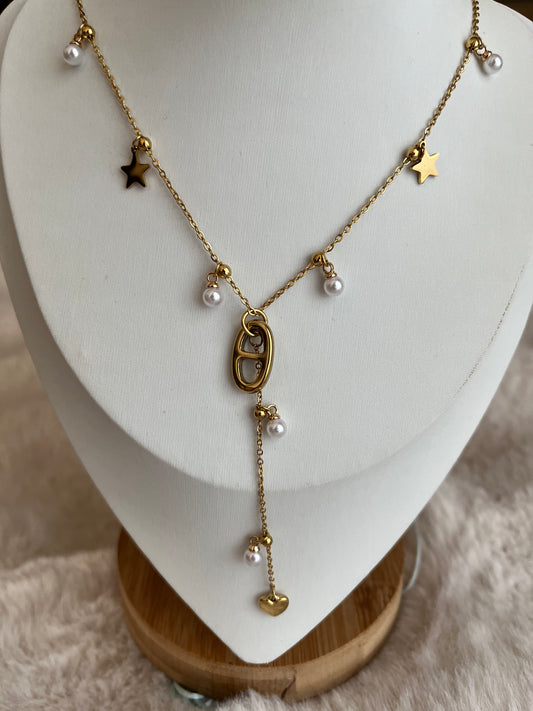 Collier ENOLA acier inoxydable doré
