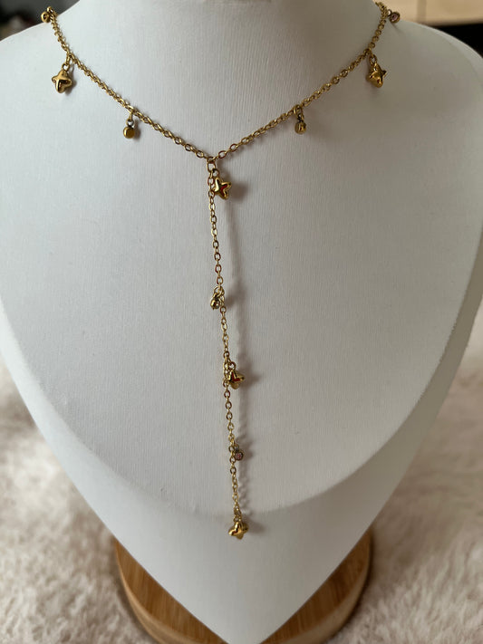 Collier Y MALIA acier inoxydable argenté/ doré