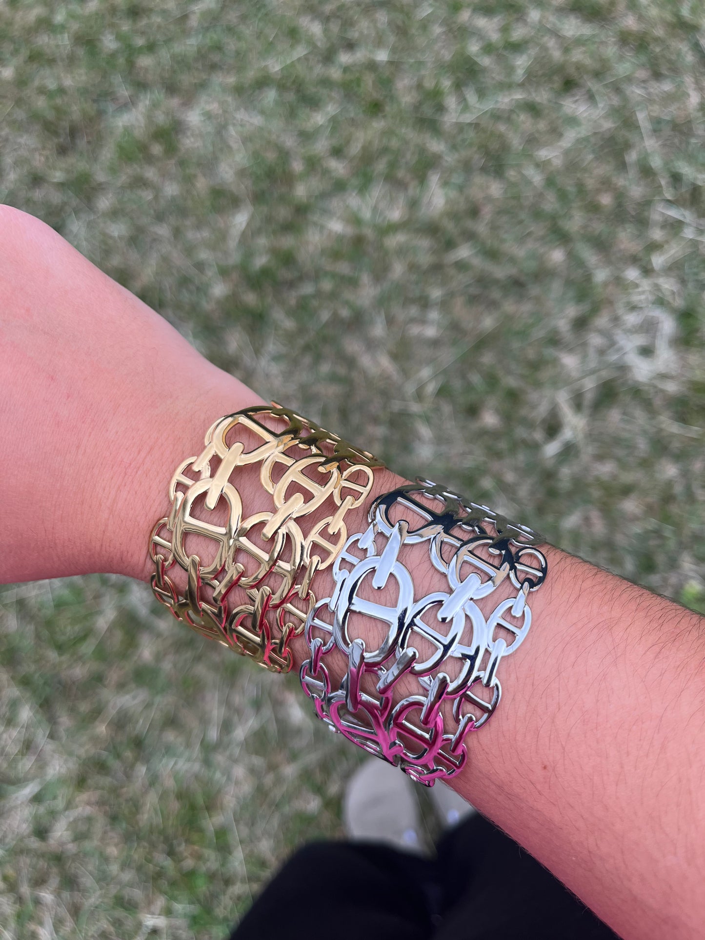 Jonc NINA acier inoxydable argenté ou doré