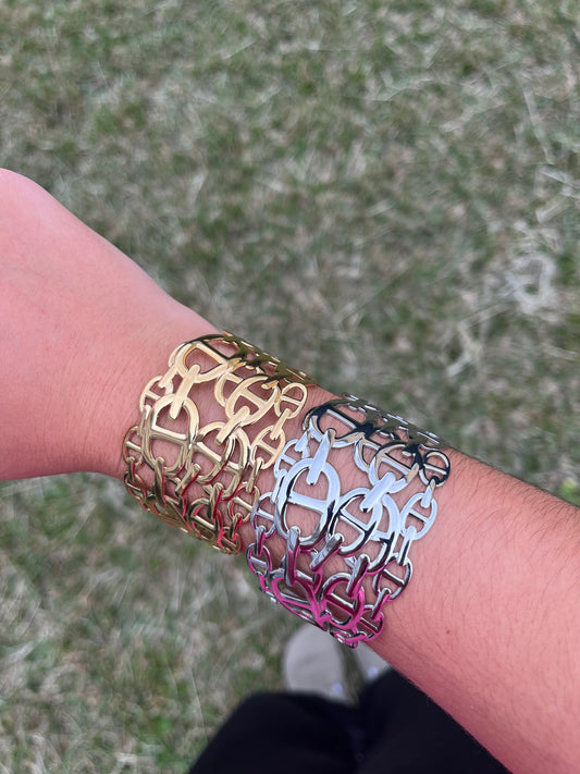 Jonc NINA acier inoxydable argenté ou doré