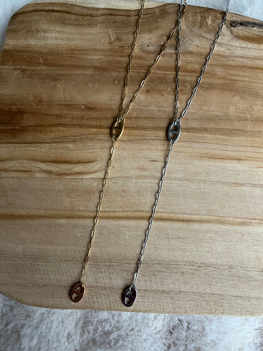 Sautoir NÉLIA acier inoxydable argenté ou doré